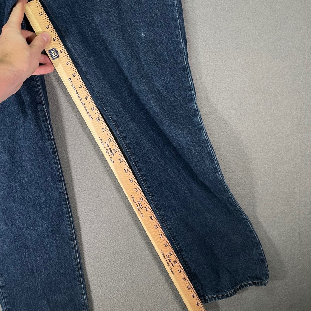 Gap 1969 Straight Leg Jeans Mens 32x32 Dark Blue Denim Classic Cotton - Picture 6 of 13
